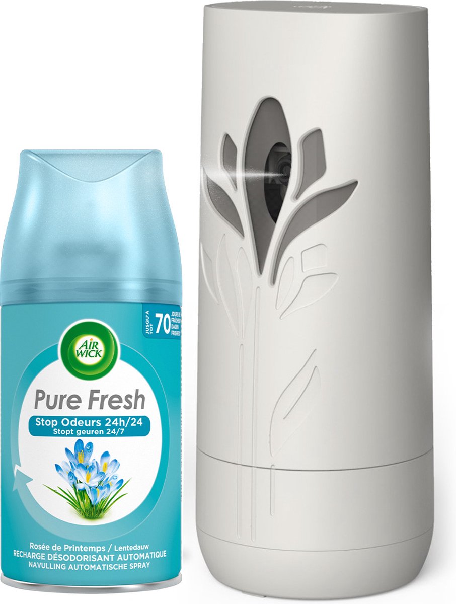 Air Wick Freshmatic Automatische Spray Luchtverfrisser - 2 Navullingen - Pure fresh lentedauw - Voordeelverpakking