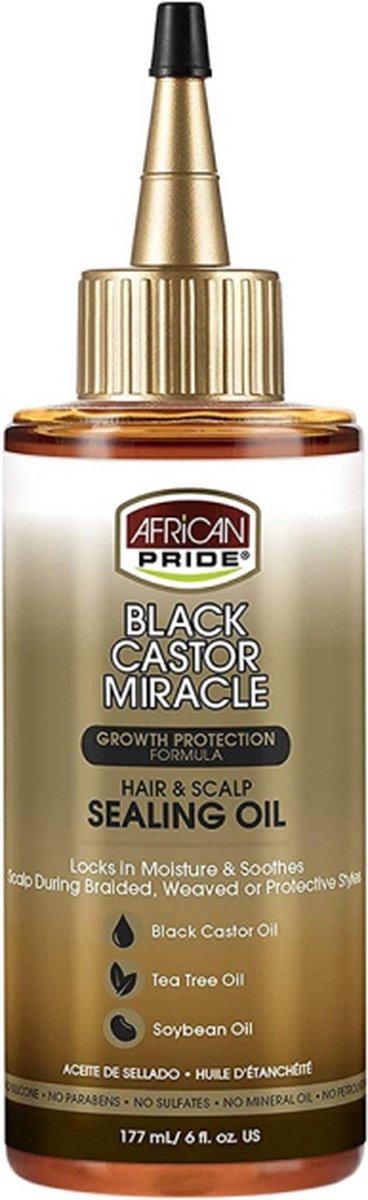 African Pride Black Castor Miracle Hair & Scalp Sealing Oil 118ml