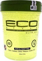 ECO Style Professional Styling Gel Olive Oil 946 ml (32 FL OZ) - Max Hold 10 - Water Based - For all hairtypes - Voor alle haarsoorten - Wheat Protein - Olijfolie styling gel