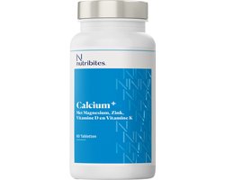 Nutribites - Calcium+ - Met Zink en Magnesium - Goed voor botten, gebit en spieren - 60 Vegetarische tabletten