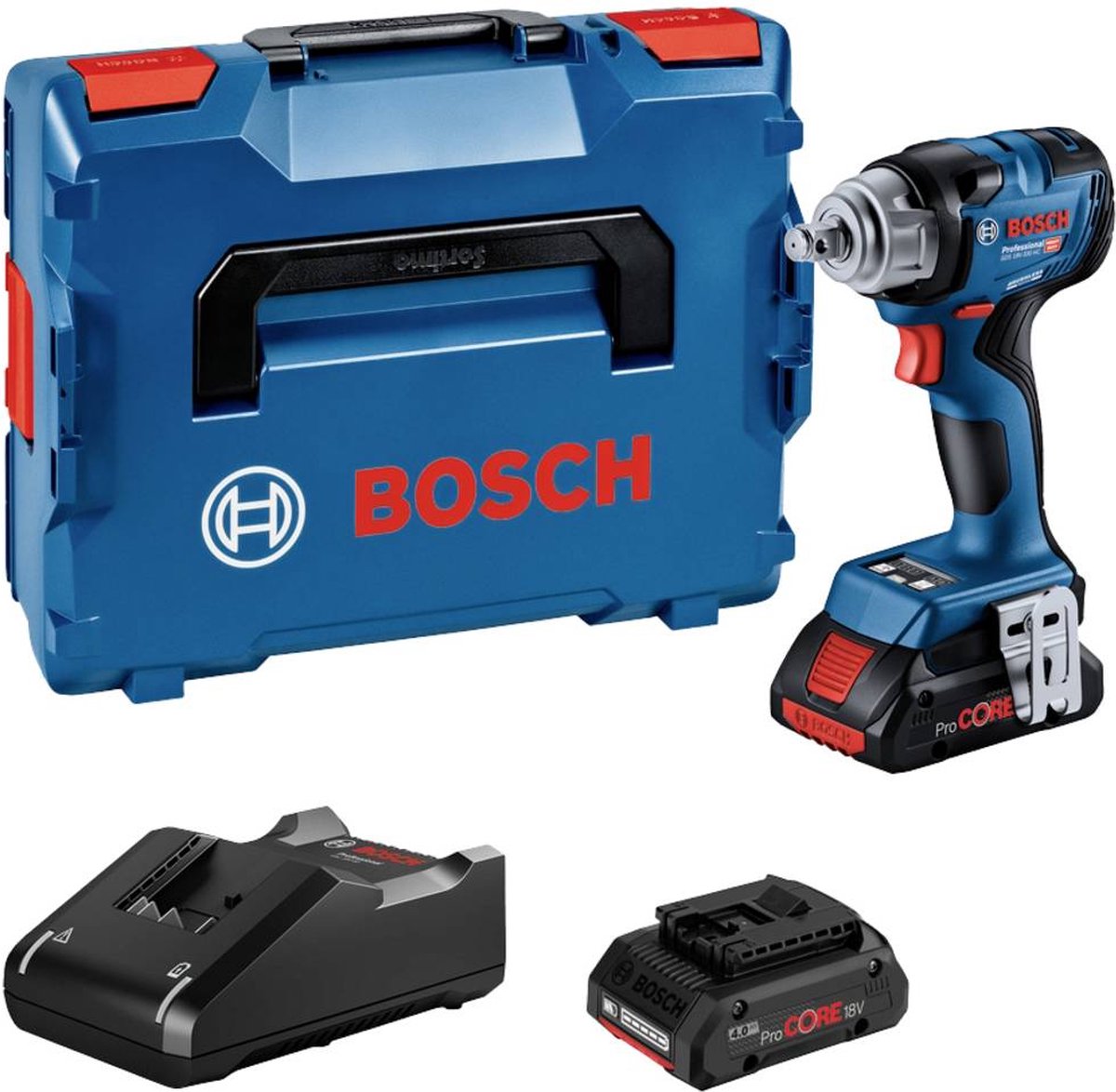 Bosch Professional GDS 18V-330 HC Accu Slagmoeraanzetter 18V 4.0Ah in L-Boxx 06019L5002