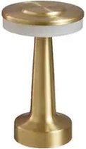 Tafellamp - Draadloos - Dimlicht - Touch - Oplaadbaar - Sfeerverlichting - Goud - Modern Design - Met Licht rand