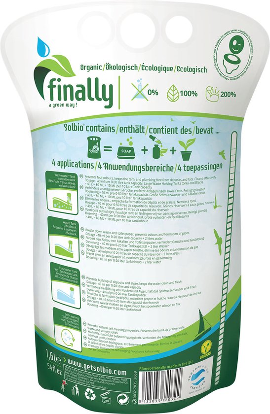 Solbio Marine XL - natuurlijke toiletvloeistof  - biologisch afbreekbaar - Solbio