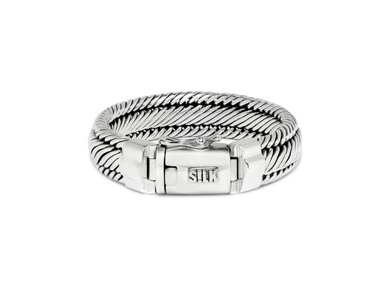 SILK Jewellery - Zilveren Armband - Weave - 733.23 - Maat 23