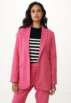 Single Breasted Blazer With Pockets Dames - Fuchsia - Maat 38