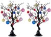 Tak boom bruiloft Pasen middenstukken voor tafeldecoratie kunstpaaboom voor het middelpunt van bruiloften, Kerstmis, Pasen, verjaardag, feest, tafeldecoratie 58 cm hoog, zwart