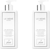 Jacadi Paris - Le Bébé Care - Baby shampoo & Baby Wasgel - Voor de gevoelige babyhuid - 2 x 400 ml - Voordeelverpakking