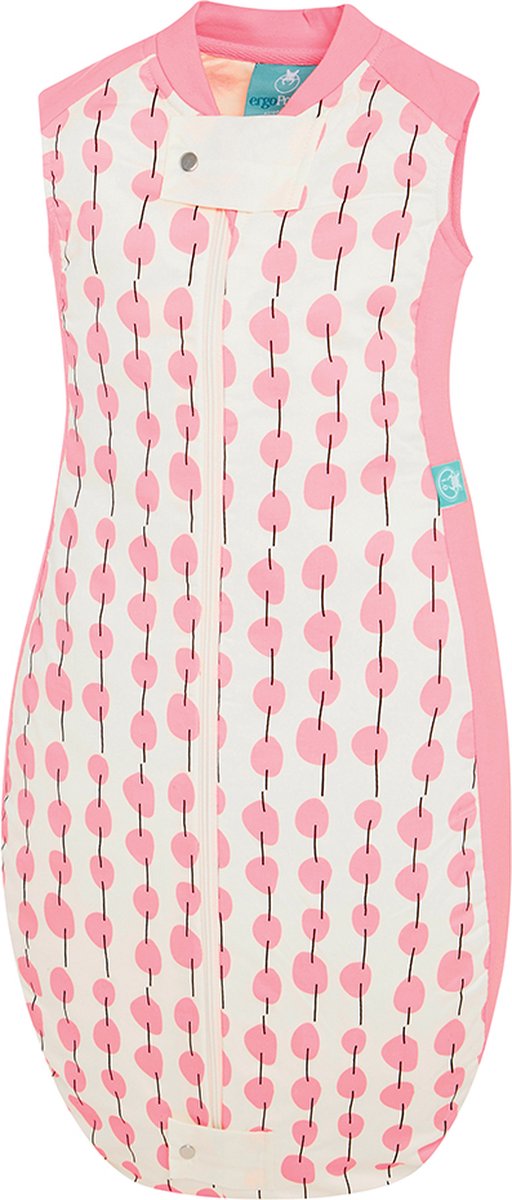 ergoPouch Slaapzak Baby Sheeting 4 seizoenen - 2-12 maanden - 80 cm - TOG 1.0 - Organic Pink Cherry