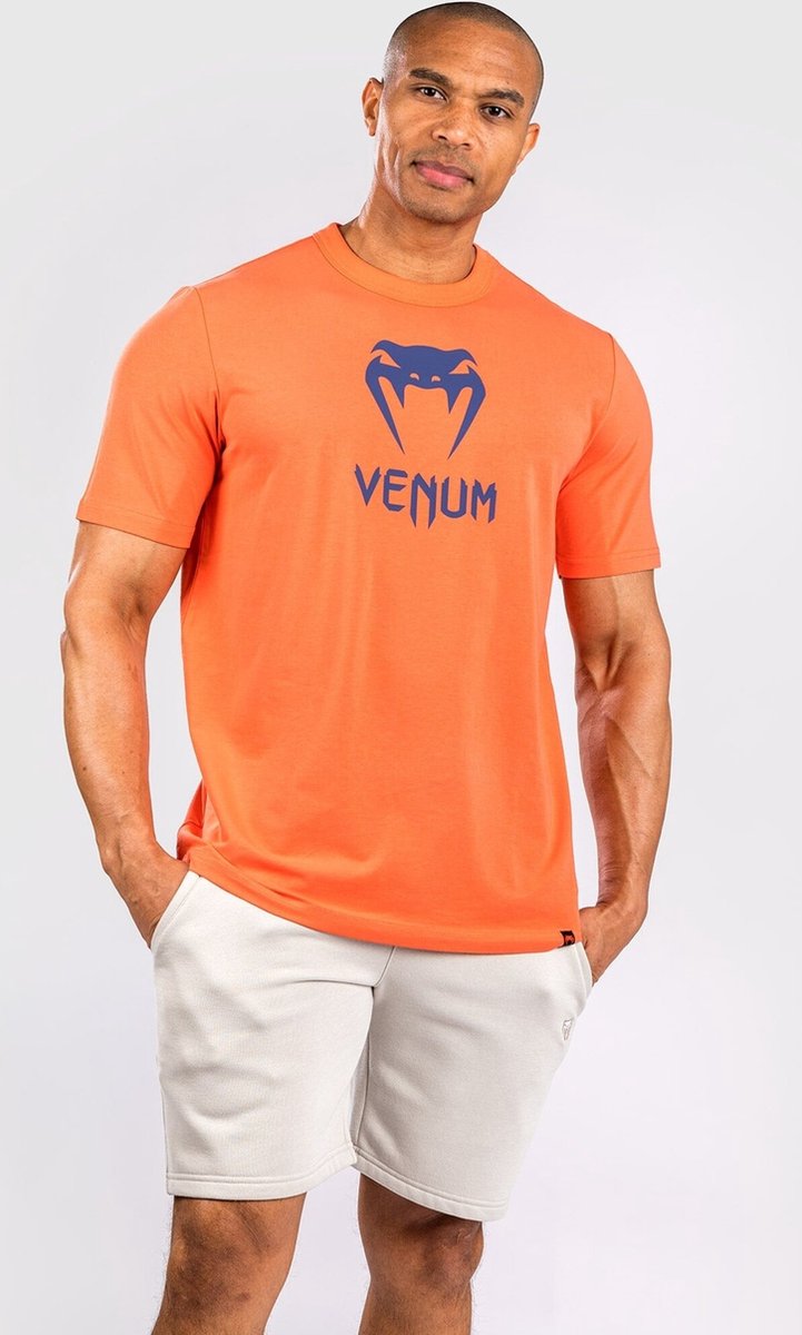 Venum Classic T-shirt Katoen Oranje Marineblauw maat XXL