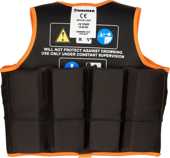 Gilet de sauvetage Waimea - 3-6 ans - orange fluo