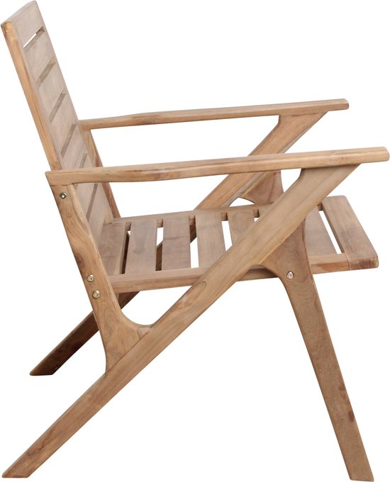 Opvouwbare Tuinstoel Retro Wit/Wit | Staal en Hout