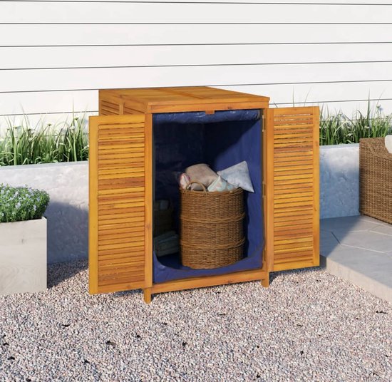 Opbergbox met latwerk 99x50x160 cm massief acaciahout