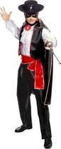 Widmann - Zorro Kostuum - Caballero Espada Kostuum Man - Rood, Zwart - Medium - Carnavalskleding - Verkleedkleding