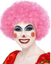 Smiffys - Crazy Clown Pruik - Roze