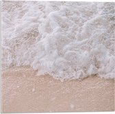 Acrylglas - Water - Zee - Strand - Zand - 50x50 cm Foto op Acrylglas (Met Ophangsysteem)