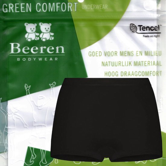 Beeren Green Comfort tencel | dames boxershort | MAAT XL | zwart