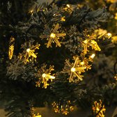 Guirlande lumineuse Solar Blitzen - Guirlande lumineuse avec flocons de neige - Éclairage de Noël avec 50 LED - Eclairage de jardin à l'énergie solaire