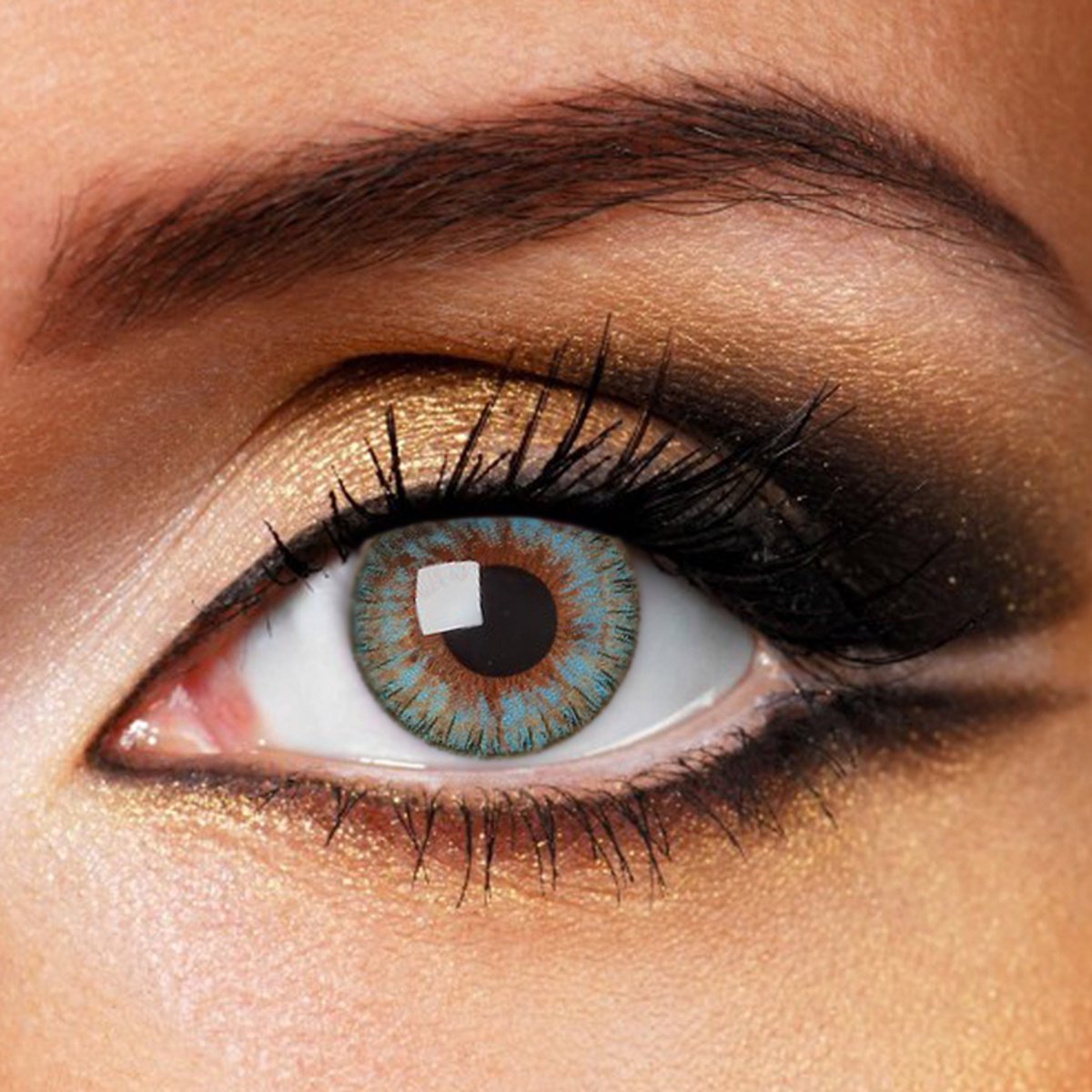 Fashionlens® kleurlenzen - Clear Blue - jaarlenzen met lenshouder - blauwe contactlenzen
