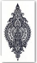 Temporary Tattoo Mandala (21x12 cm) [Neptattoo - Tijdelijke tatoeage - Nep Fake Tattoos - Water overdraagbare festival sticker henna outfit tattoo - Glitter tattoo - Volwassenen Kinderen Jongen Meisje]