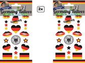 24x Tattoos Duitsland - nep tatoo - Festival landen Duits thema feest fun plakplaatjes Sport