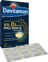 Davitamon® Vitamine D3 Kuur Pro 2800 I.E. Liquidcaps VEGAN – Weerstand, Botten, Spieren