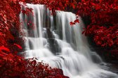 Fotobehang Herfstwaterval - Vliesbehang - 416 x 254 cm