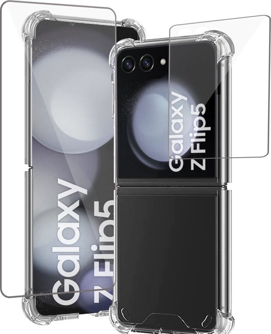 haag dialect Ideaal Hoesje voor Samsung Galaxy Z Flip 5 + Samsung Galaxy Z Flip 5  Screenprotector -... | bol.com