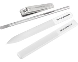 Tweezerman Glass Manicure Set – Complete Nagelverzorgingsset met Hoogwaardige Glas Nagelvijl – Voor Precisie Nagelverzorging – Verstevigt & Vormt Nagels Zacht – Duurzaam & Hygiënisch – Ideaal Voor Handen & Voeten – Beauty Must-Have - Salonkwaliteit