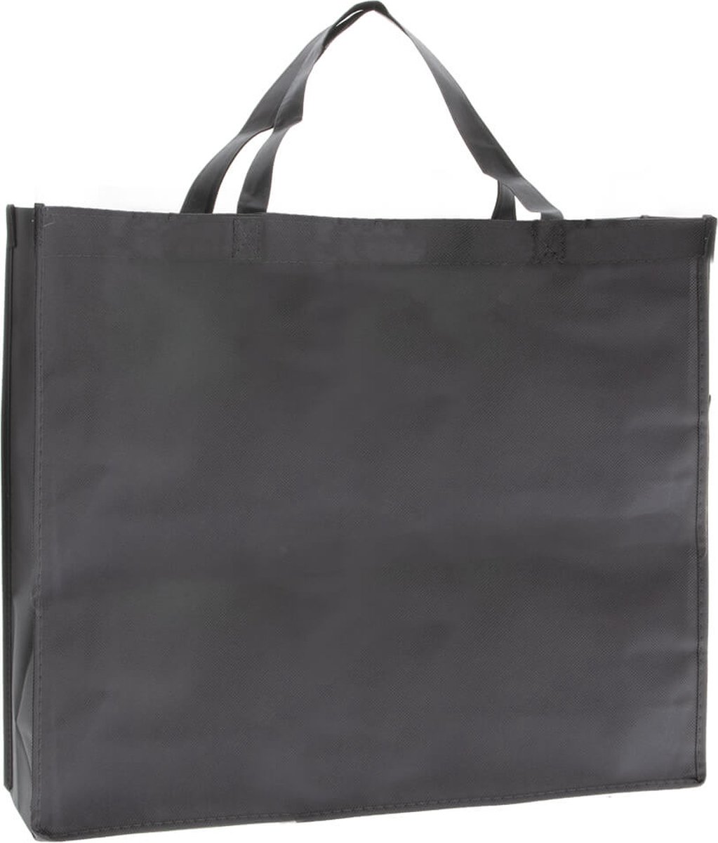 Shopper Bag - 10 stuks - Grijs - 54x45x14cm - Non Woven - Shopper tas