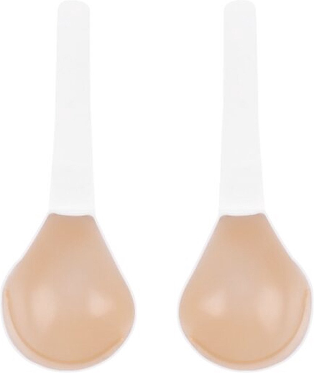 LingaDore - Silicone Invisible Lift Bra - maat F Cup - Beige - Dames
