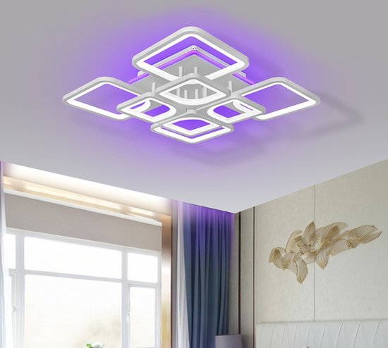 plafonnier led dimmable, blanc lampe de plafond moderne avec