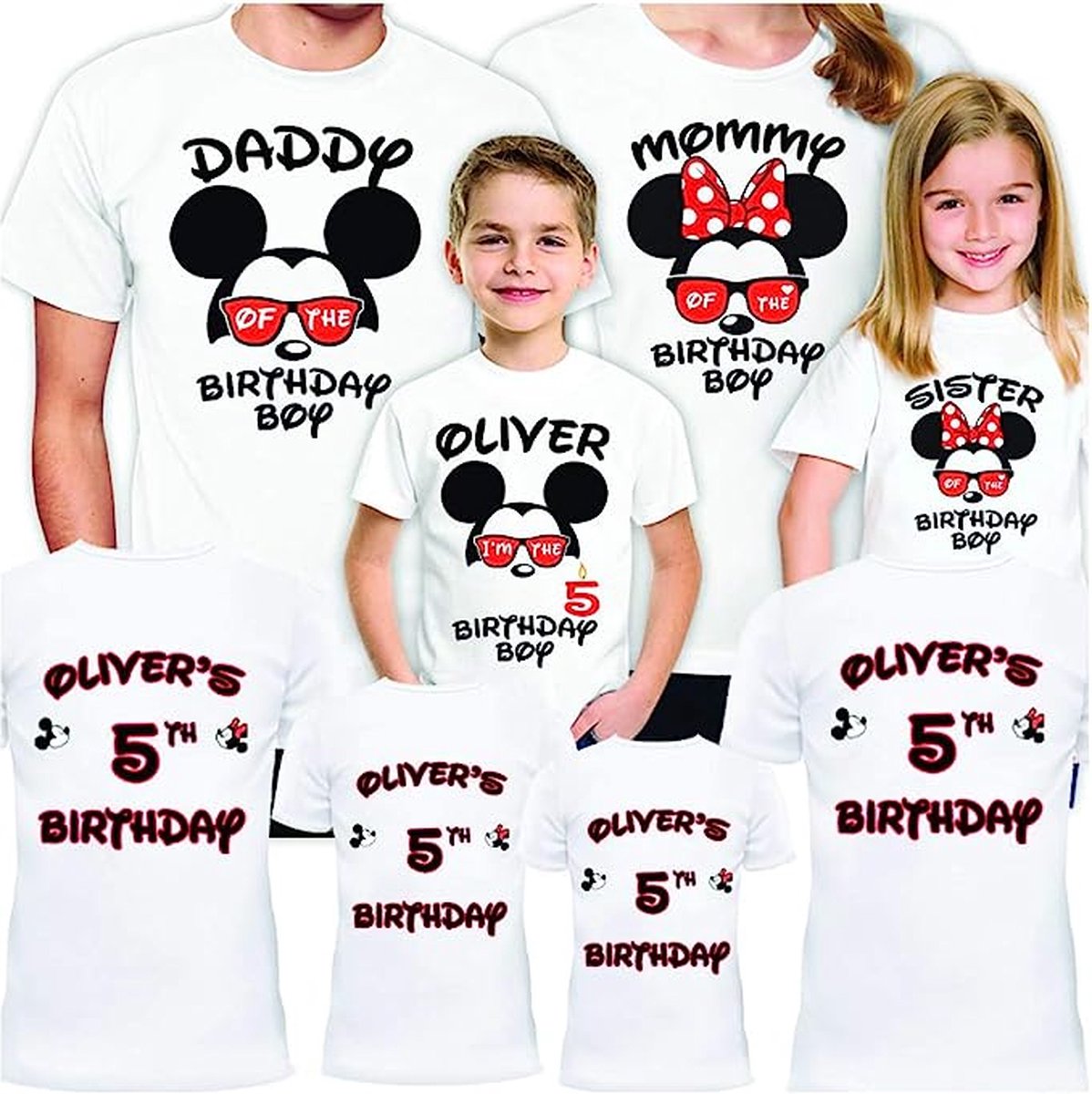 Familie bijpassende outfits voor verjaardagsfeestje, set T-shirts 4-5-6-7 speciale reis voor nieuwjaar
