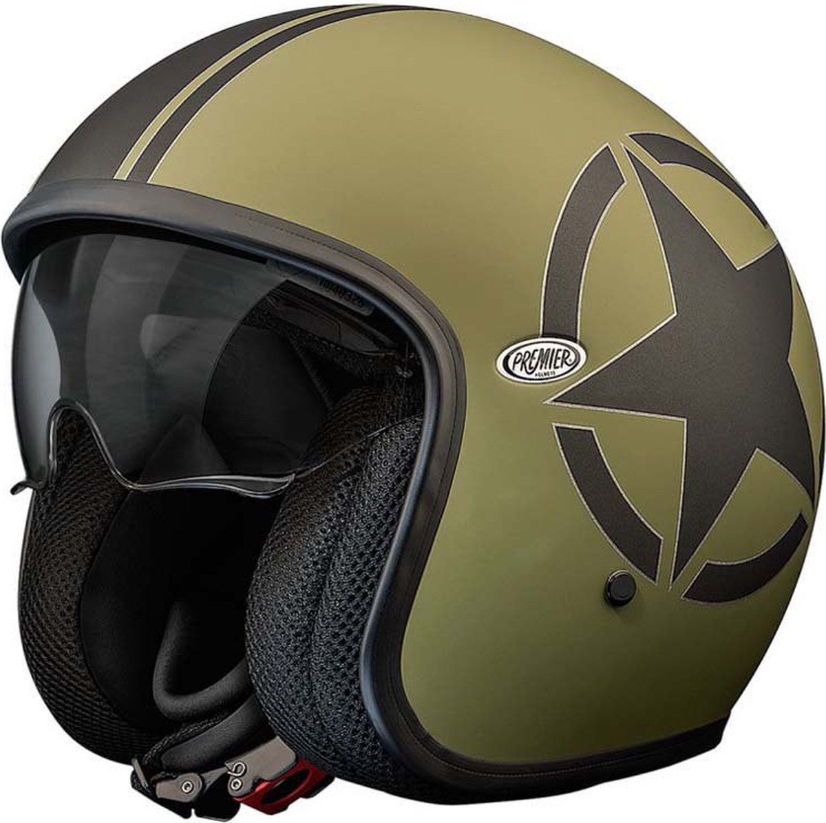 Premier Helmets 23 Vintage Star Military Bm 22.06 Jet Helm Zwart L