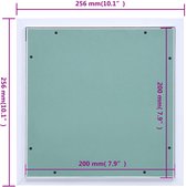 vidaXL - Toegangspaneel - met - aluminium - frame - en - gipsplaat - 200x200 - mm