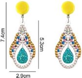 Sprankelende diamanten painting oorbellen - Maak je eigen unieke hangende oorbellen