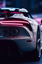 Arrière de voiture de sport Poster | Affiche Voiture Arrière | Affiche de voiture | Voiture Art | Décoration d'intérieur | 61x91cm | Convient pour Cadres