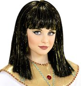 Widmann - Egypte Kostuum - Cheops Pruik, Cleopatra Kind - Zwart, Goud - Carnavalskleding - Verkleedkleding
