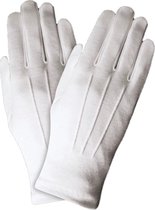 Korte handschoenen - wit - polyester - volwassenen - verkleedaccessoires