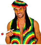Widmann - Bob Marley & Reggae & Rasta Kostuum - Als Een Rastafari Accessoire Set - Rood, Geel, Groen - Carnavalskleding - Verkleedkleding