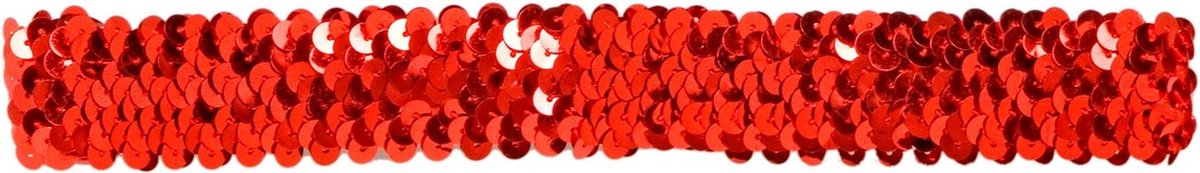 Hoofdband Charleston pailletten rood