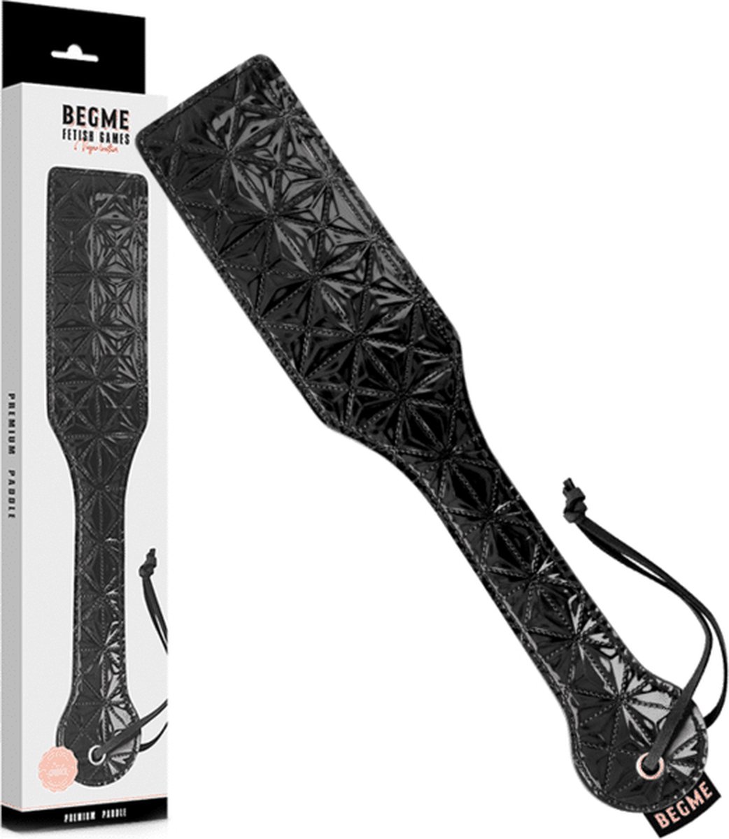 Goedkoopste Begme Black Edition - Paddle - Namaakleder - met Structuur - Zwart