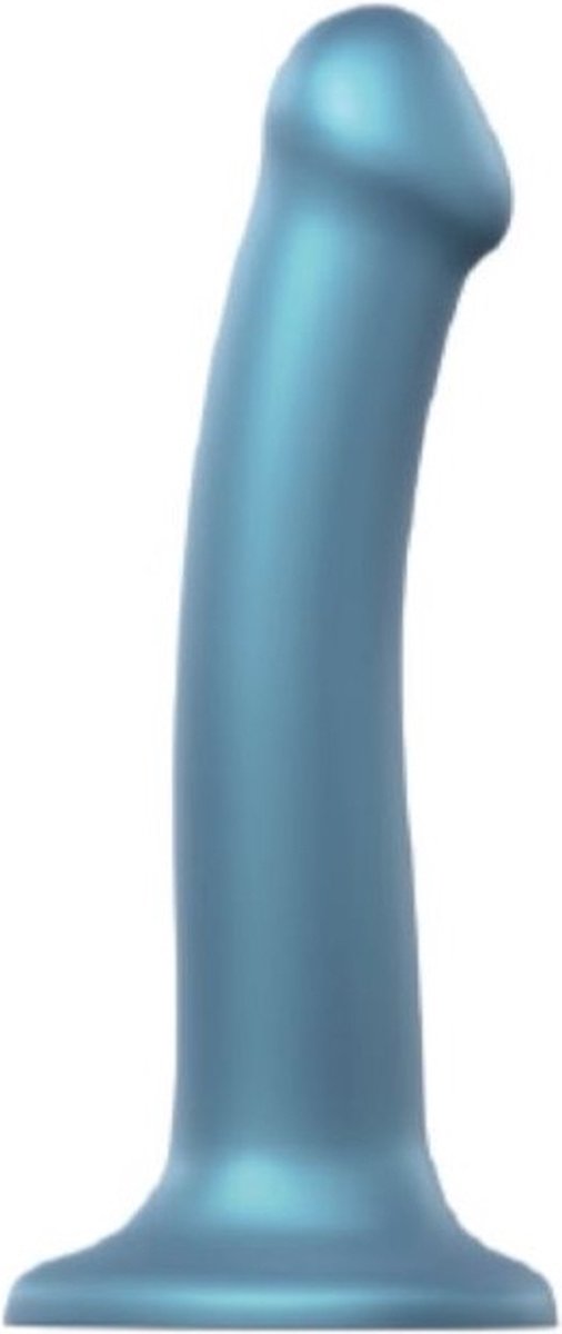 Goedkoopste Strap on Me Dildo Metallic Blauw - Medium