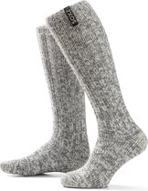 SOXS.co® Wollen sokken | SOX3162 | Grijs | Kniehoogte | Maat 42-46 | Jet Black label