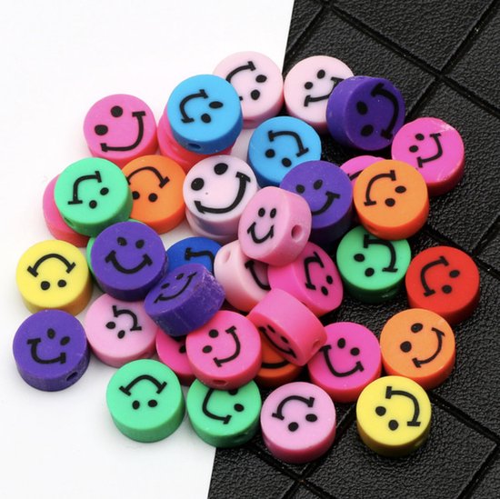 Vrolijke Smiley Kralen - 10 mm - 20 st | SIERADEN MAKEN