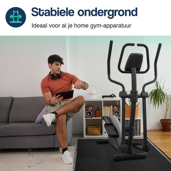 Hulser Puzzelmat - 30 x 30 x 1 cm - 12 stuks - 1,08 m2 - EVA foam mat - Fitnessmat ondergrond - Vloerbeschermer tegels - Rubberen isolatiemat extra dik - Fitness vloer ondertegels - Baby speelmat - Sportvloer kruipmat - Tenttapijt schuimmat - Zwembad