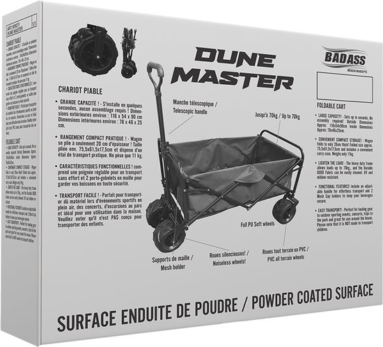 Opvouwbare bolderkar Dune Master van LifeGoods — afbeelding 2