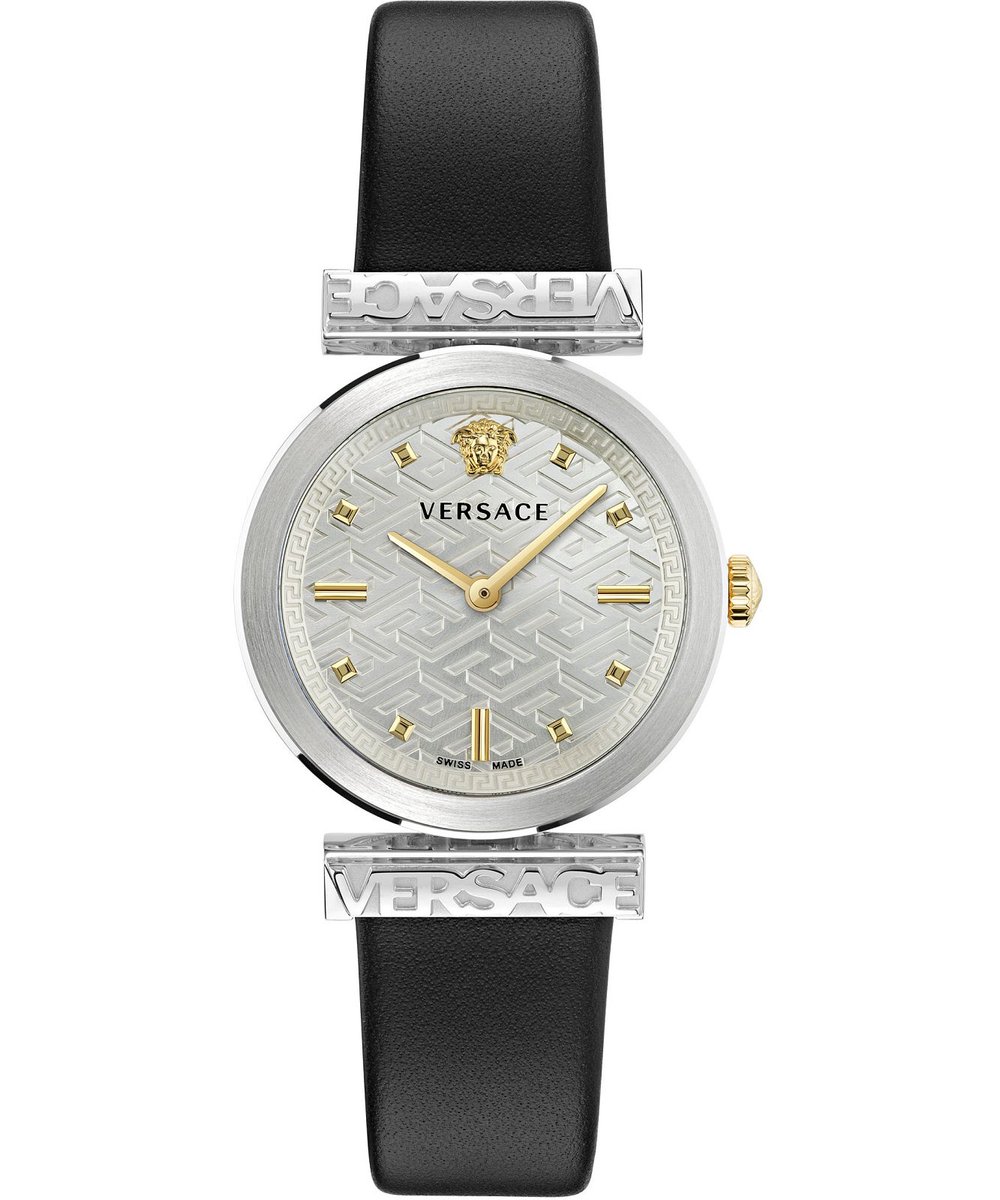 Versace Regalia VE6J00123 Horloge - Leer - Zwart - Ø 34 mm
