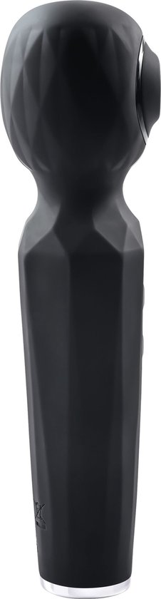 Evolved - Vibromasseur Rainbow Sucker Wand - Noir