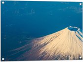 Tuinposter – Vulkaan - Sneeuw - 80x60 cm Foto op Tuinposter (wanddecoratie voor buiten en binnen)