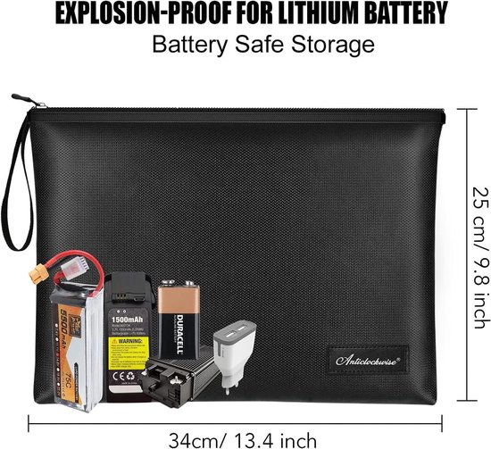 HomeGadget Vuurvaste documententas, 17 x 28 cm, tas met